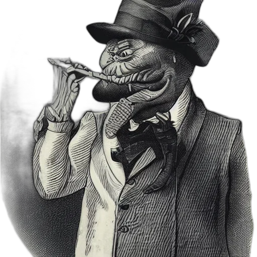 mask, creature, dragon, hat, concept art, photorealistic, cartoon, comic book art transparent PNG cut-out