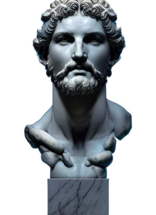 face, crown, sword, staff, photorealistic, vaporwave, 3d render, concept art transparent PNG cut-out