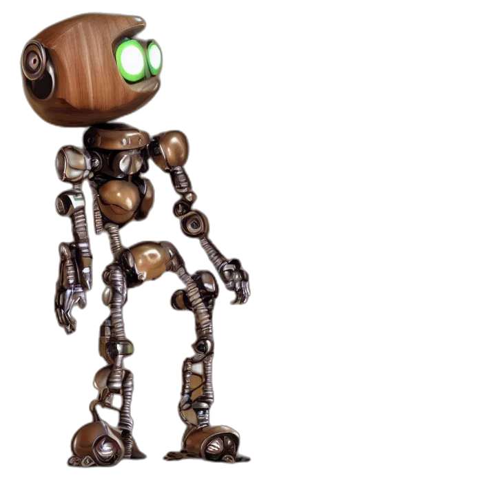 robot, 3d render, concept art, earth tones transparent PNG cut-out
