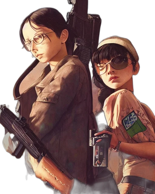weapon, comic book art, concept art, cyberpunk transparent PNG cut-out