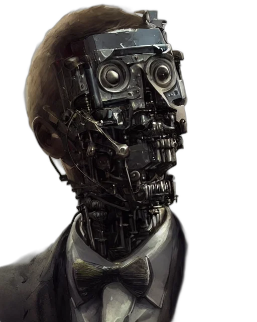 robot, face, mask, cyberpunk transparent PNG cut-out