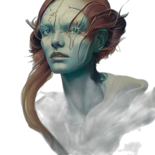 face, mask, creature, concept art transparent PNG cut-out
