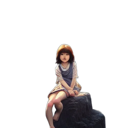 dress, creature, robot, hat, 3d render, photorealistic, concept art, fantasy art transparent PNG cut-out