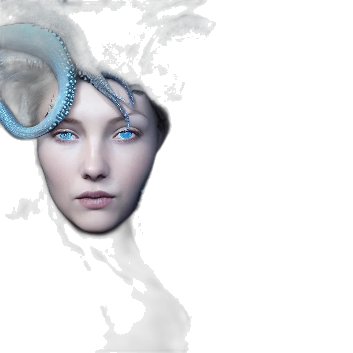 face, mask, hair, creature transparent PNG cut-out