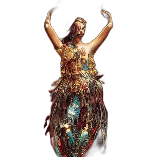 dress, creature, jewelry, dragon transparent PNG cut-out