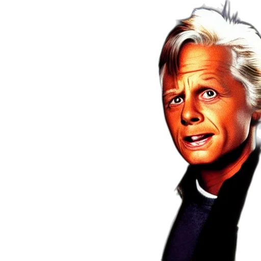 face, jacket, photorealistic, cartoon, comic book art, concept art, marty, back transparent PNG cut-out