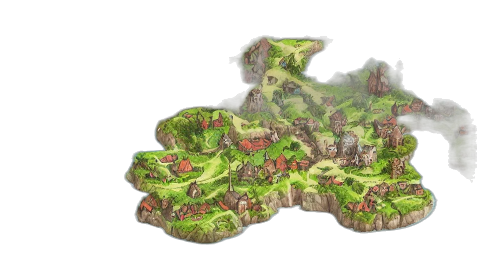 concept art, fantasy art, 3d render, pixel art transparent PNG cut-out