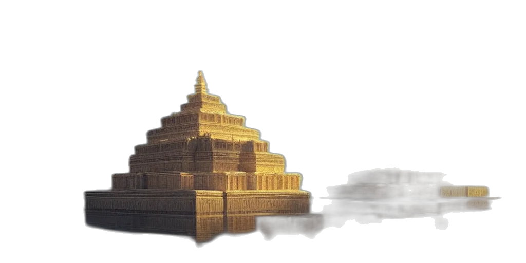 building, crown, concept art, 3d render, photorealistic, pixel art, fog, rain transparent PNG cut-out