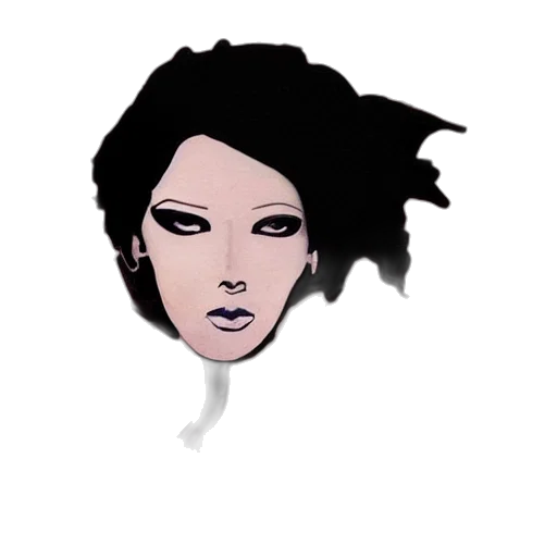 face, mask, hair, jewelry transparent PNG cut-out