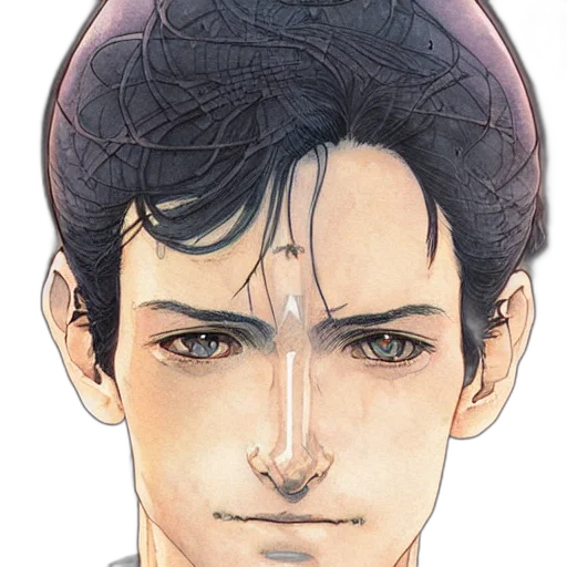 face, mask, crown, comic book art, concept art, anime, cartoon, earth tones transparent PNG cut-out
