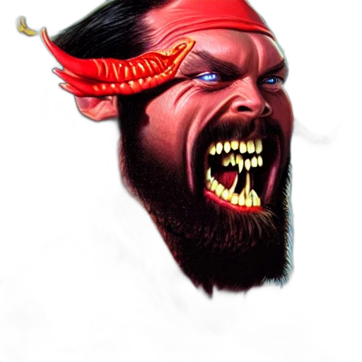 staff, face, creature, crown transparent PNG cut-out