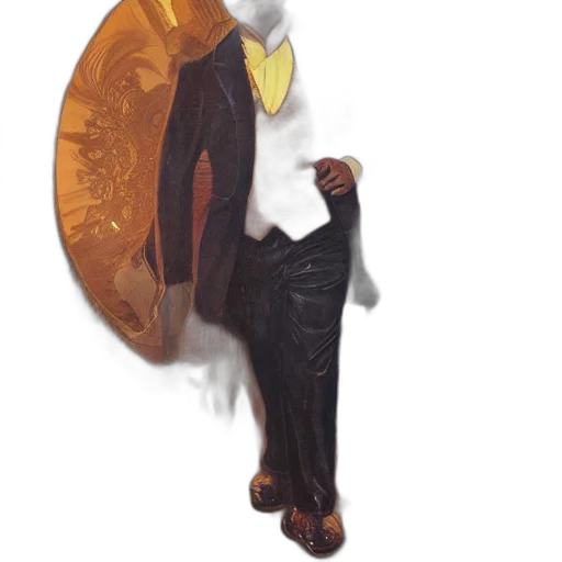 jacket, mask, staff, robot transparent PNG cut-out