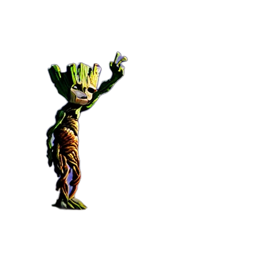 creature, robot, staff, tree transparent PNG cut-out