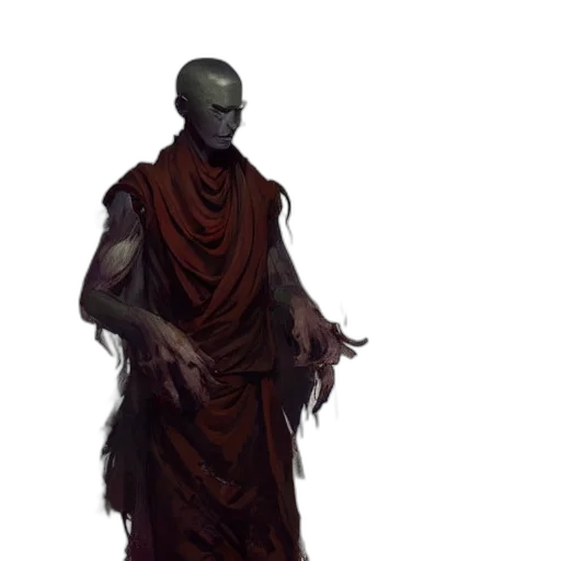 creature, staff, mask, concept art, fantasy art, comic book art, pixel art, fog transparent PNG cut-out