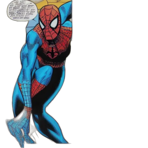 comic book art, concept art, blue, page, spiderman, comic, book, trending transparent PNG cut-out
