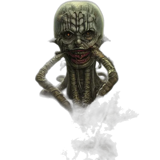 creature, robot, mask, staff transparent PNG cut-out
