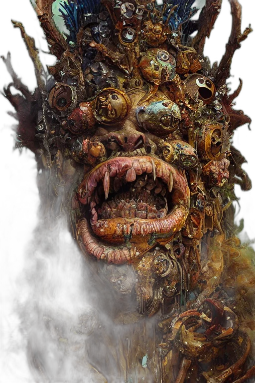 creature, face, mask, staff, concept art, photorealistic, fantasy art, comic book art transparent PNG cut-out