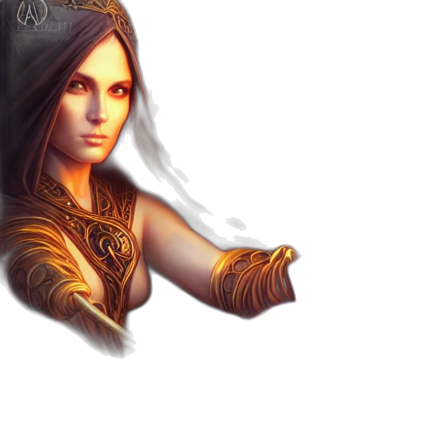 jewelry, staff, sword, fantasy art transparent PNG cut-out