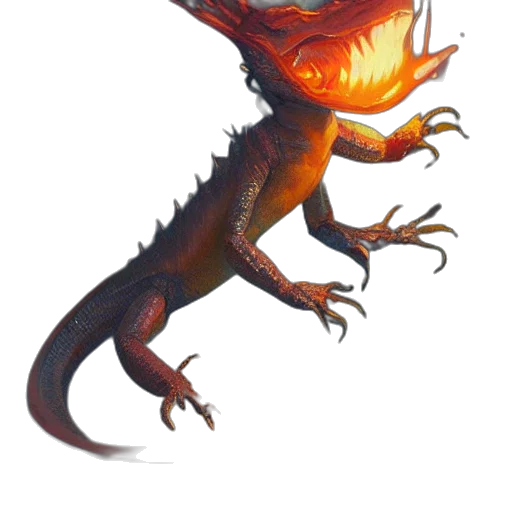 dragon, creature, animal, staff transparent PNG cut-out