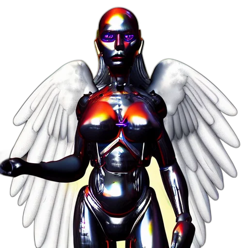 robot, concept art, 3d render, pixel art transparent PNG cut-out