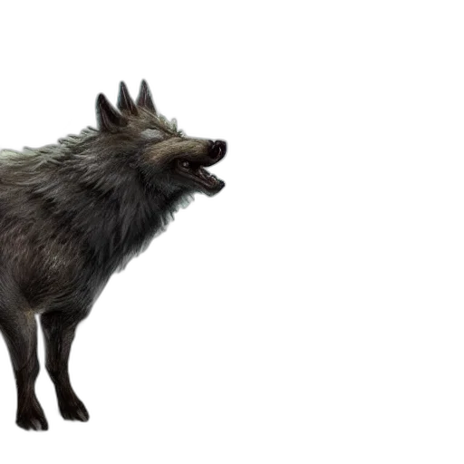 animal, creature, dragon, hair, 3d render, concept art, fantasy art, photorealistic transparent PNG cut-out