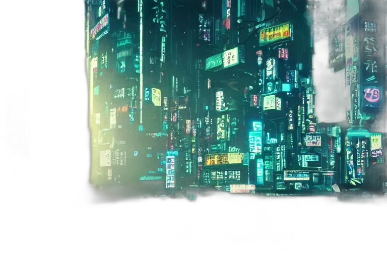 robot, jacket, building, bottle, cyberpunk, concept art, comic book art, 3d render transparent PNG cut-out