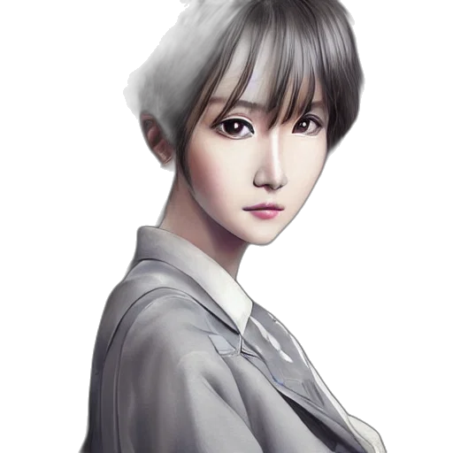 face, staff, robot, photorealistic, anime, fantasy art, oil painting, monochrome transparent PNG cut-out