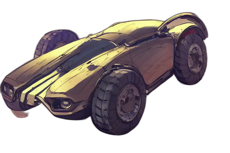 car, concept art, 3d render, fantasy art transparent PNG cut-out