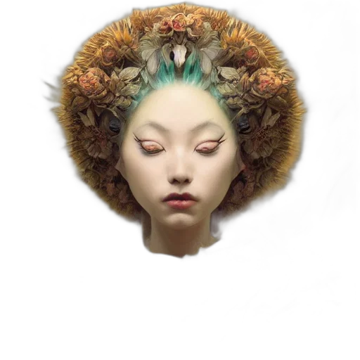 crown, face, hair, mask transparent PNG cut-out