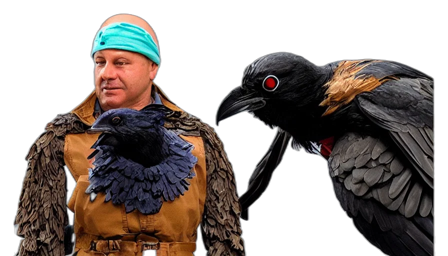 animal, hat, mask, dark, action, figure, package, man transparent PNG cut-out