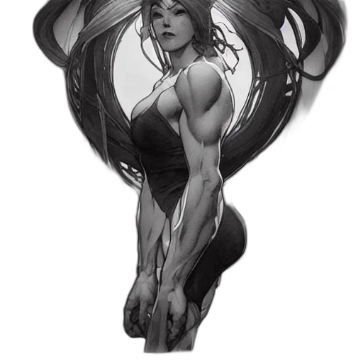 creature, dress, hair, fantasy art transparent PNG cut-out