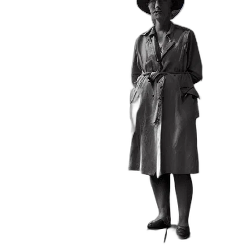 dress, hat, staff, jacket transparent PNG cut-out