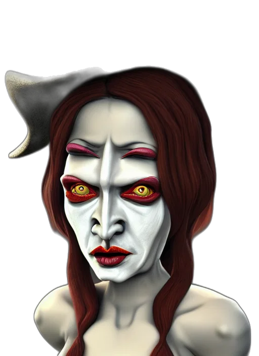 mask, face, staff, creature transparent PNG cut-out