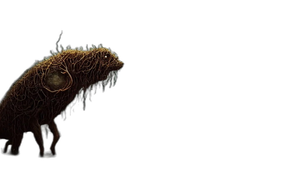 hair, staff, creature, crown, concept art, photorealistic, 3d render, fantasy art transparent PNG cut-out