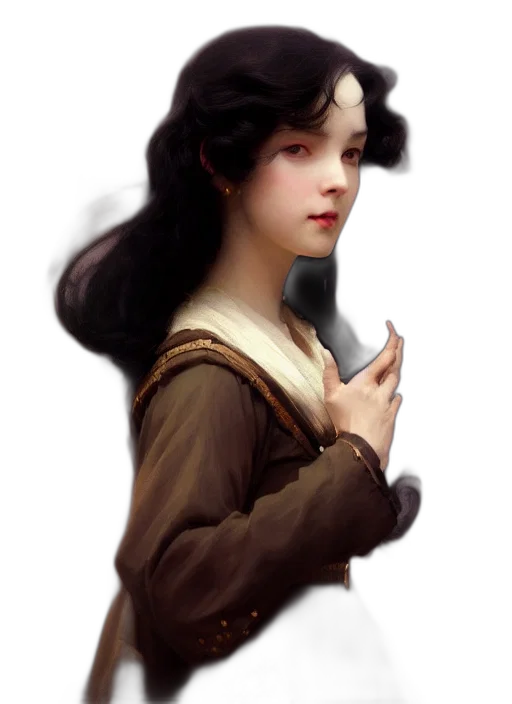 face, crown, staff, jewelry, fantasy art, oil painting, photorealistic, concept art transparent PNG cut-out
