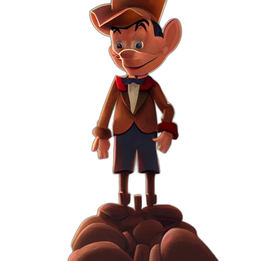 hat, jacket, staff, robot transparent PNG cut-out