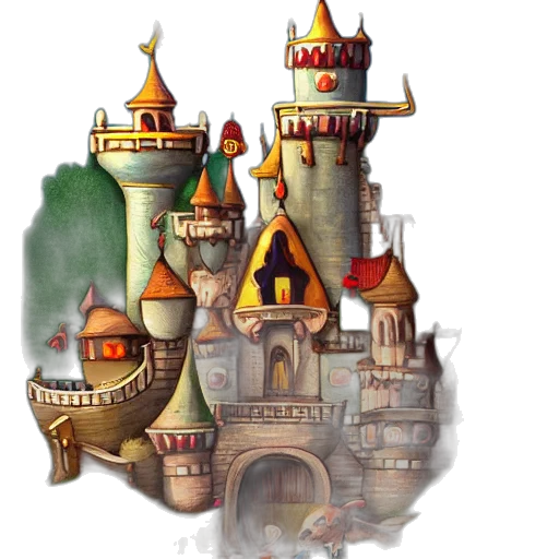 crown, concept art, fantasy art, pixel art, 3d render, fog, city street, underwater transparent PNG cut-out