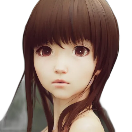 face, robot, hair, creature transparent PNG cut-out