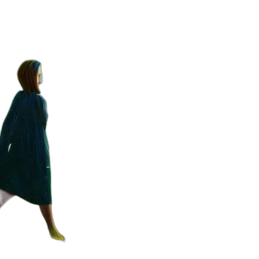 dress, creature, jacket, staff transparent PNG cut-out
