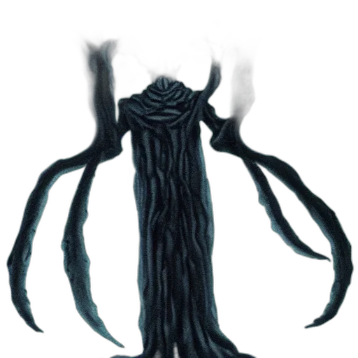 hair, dress, creature, staff transparent PNG cut-out