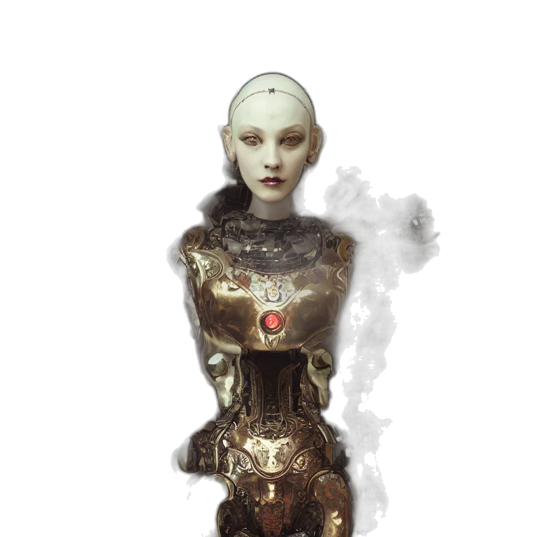 robot, mask, jewelry, dress transparent PNG cut-out