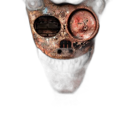 mask, face, bottle, robot, 3d render, photorealistic, concept art, cyberpunk transparent PNG cut-out