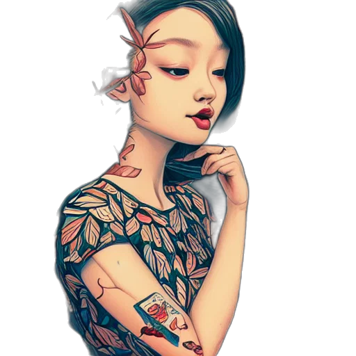 dress, jewelry, dragon, fantasy art transparent PNG cut-out