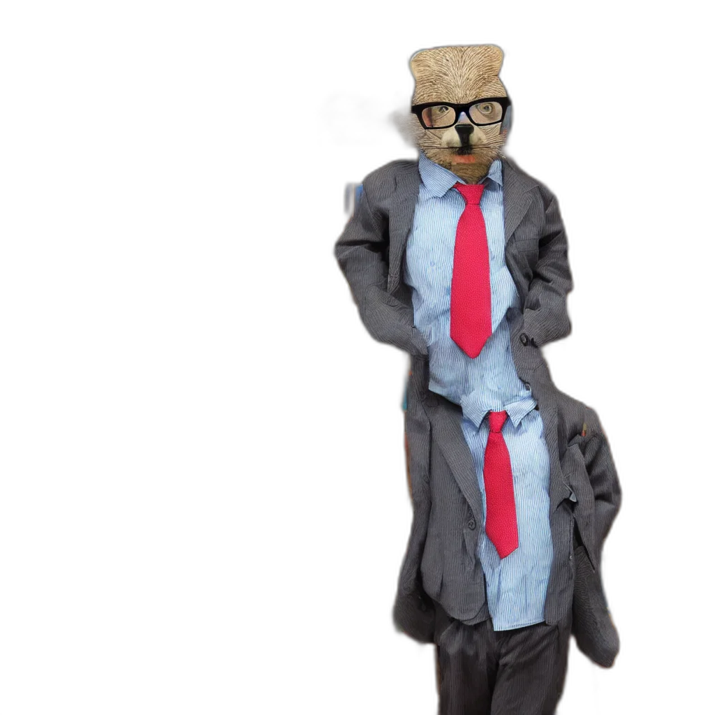 staff, hat, jacket, animal transparent PNG cut-out