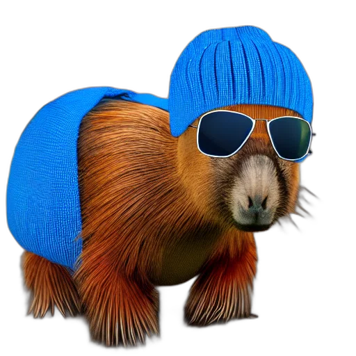 animal, hat, jacket, creature transparent PNG cut-out