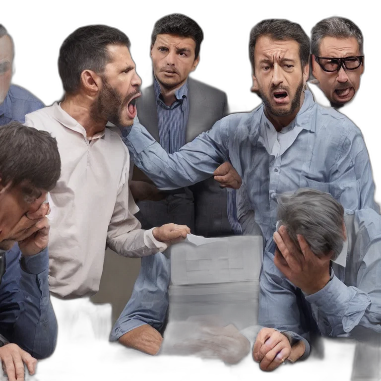 angry, man, complaining, about, election, fraud, photorealistc transparent PNG cut-out