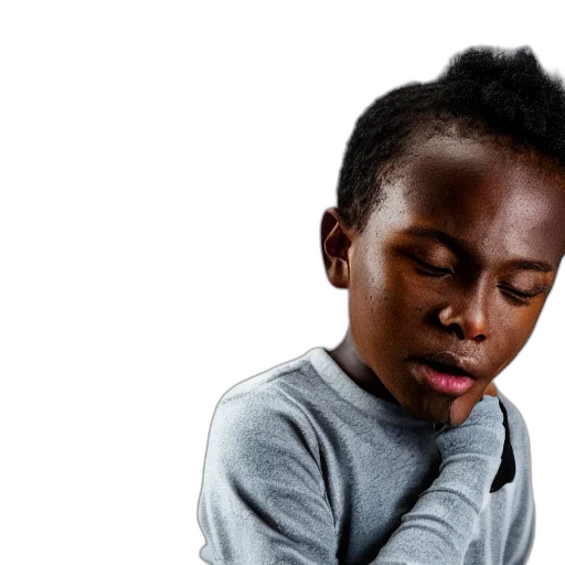 face, photo, black, boy, crying, studio, portrait transparent PNG cut-out