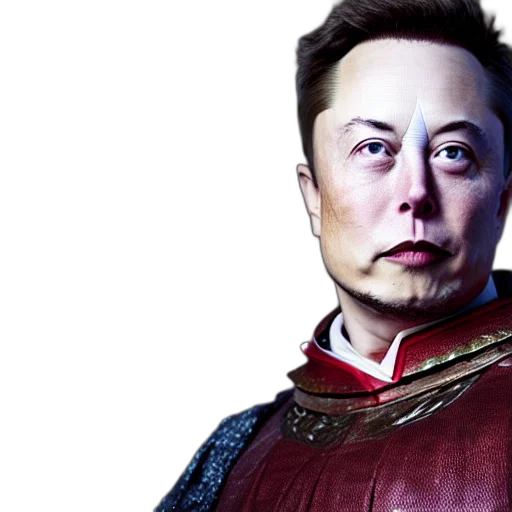 face, robot, dragon, staff, photorealistic, elon, musk, dressed transparent PNG cut-out