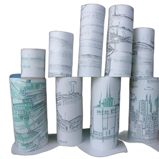 concept art, 3d render, new, york, city, modelled, toilet, paper transparent PNG cut-out