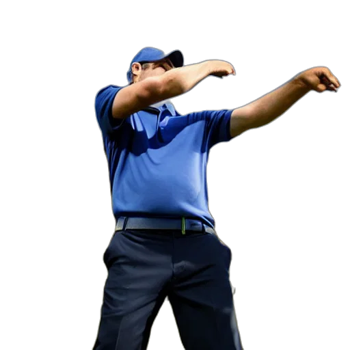 staff, man, golfing, pointing, bird, who, stole, ball transparent PNG cut-out